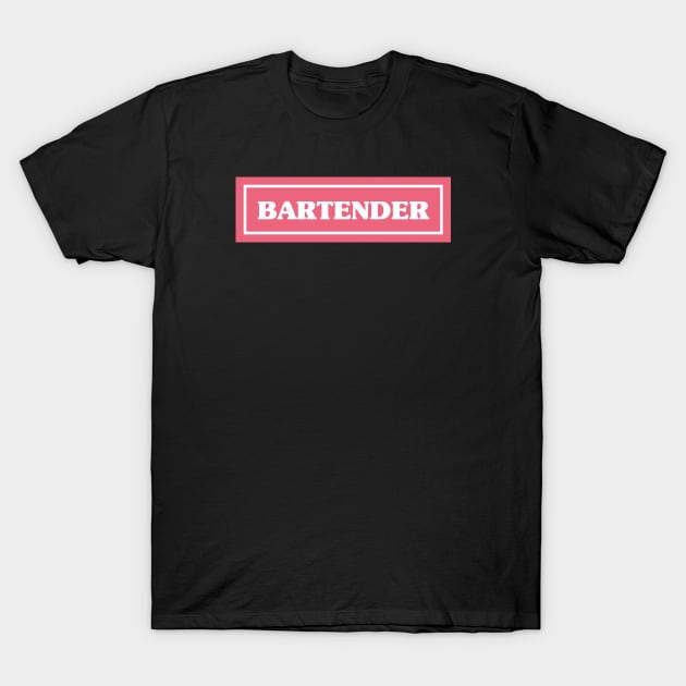 Bartender (pink) T-Shirt by kassiopeiia